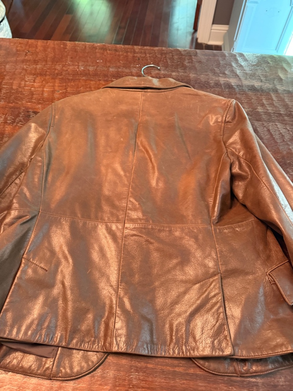 Express Design Studio Brown Leather Jacket - Picture 8 of 9